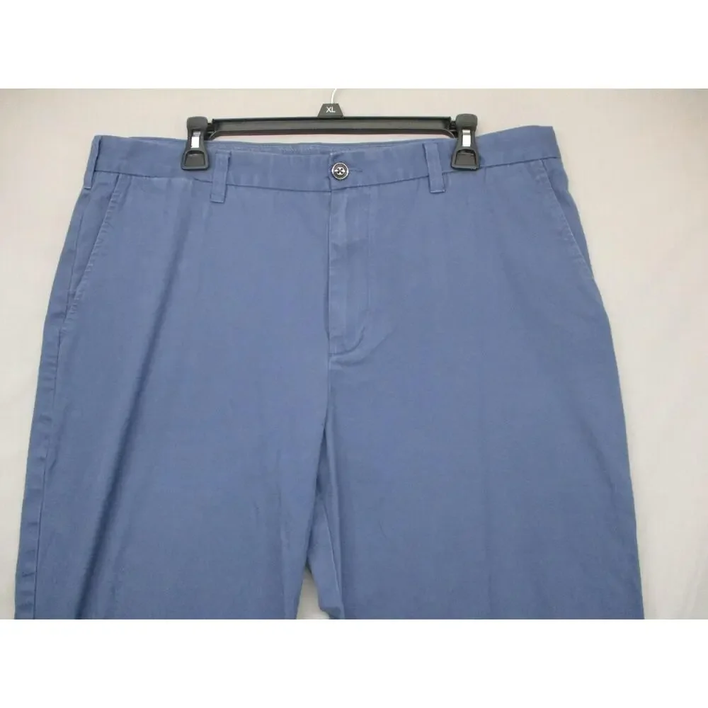 Lands' End Blue‎ Classic Relaxed Fit Mens Straight Leg Pants Size 38 / inseam 32